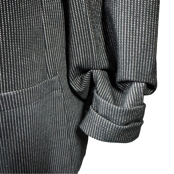 Tommy Hilfiger Single Button Ruched Sleeve Striped Blazer Black Blazer Size 14 - Picture 8 of 15